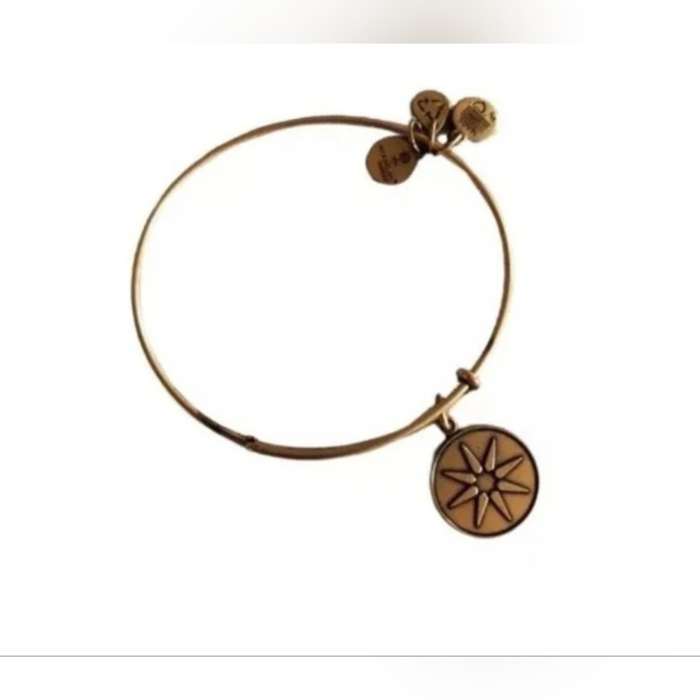 ALEX & ANI 2013 ENERGY Women's Brasstone Dangle Charm Sun  Expandable Bracelet